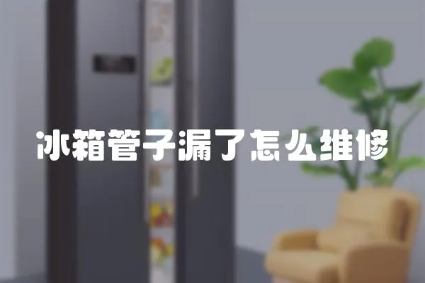 冰箱管子漏了怎么維修