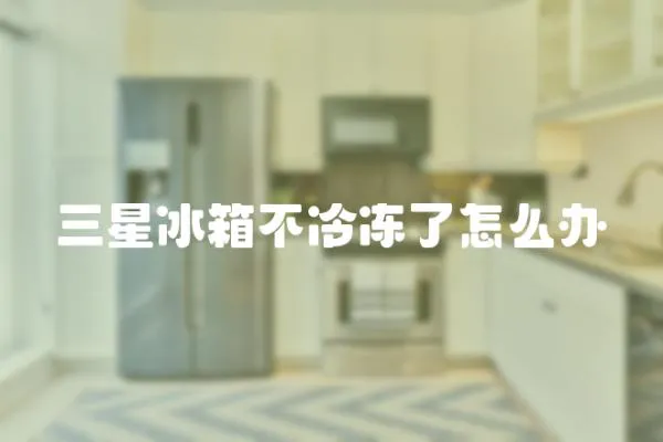 三星冰箱不冷凍了怎么辦
