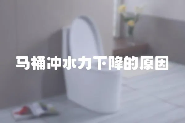 馬桶沖水力下降的原因