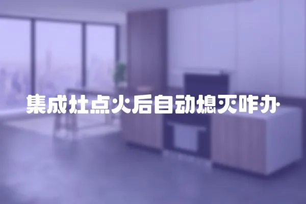 集成灶點火后自動熄滅咋辦