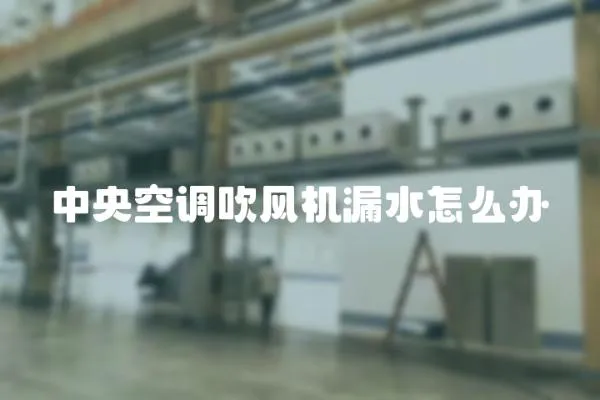 中央空調吹風機漏水怎么辦