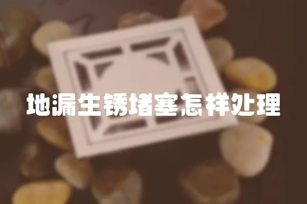 地漏生銹堵塞怎樣處理