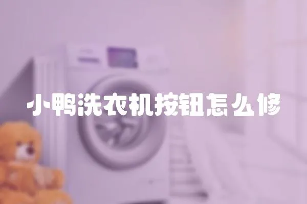小鴨洗衣機(jī)按鈕怎么修