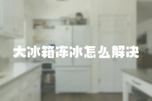 大冰箱凍冰怎么解決