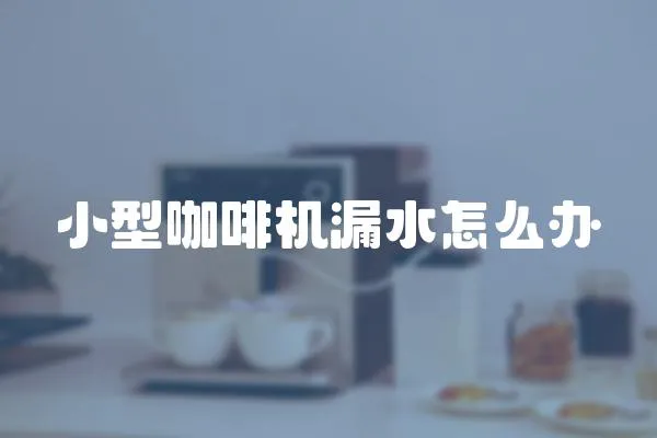 小型咖啡機漏水怎么辦