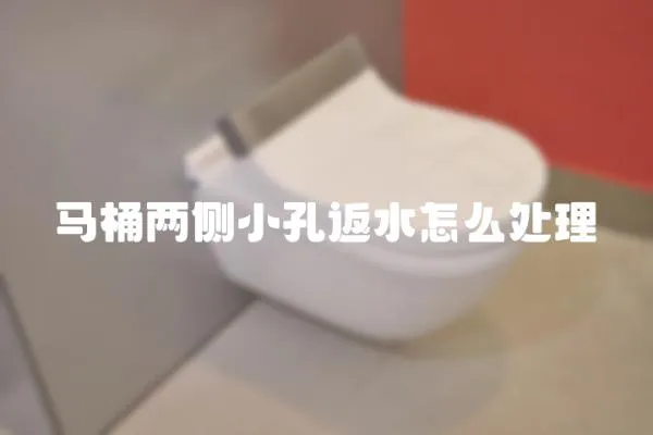 馬桶兩側小孔返水怎么處理
