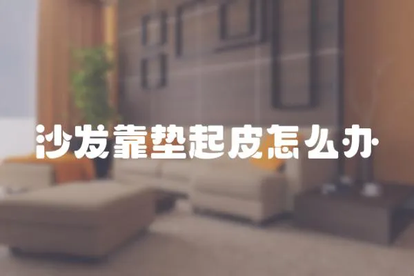 沙發靠墊起皮怎么辦