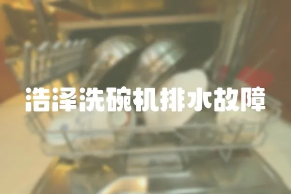 浩澤洗碗機排水故障