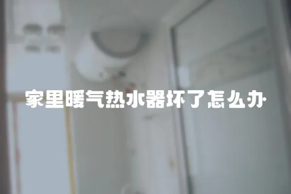家里暖氣熱水器壞了怎么辦