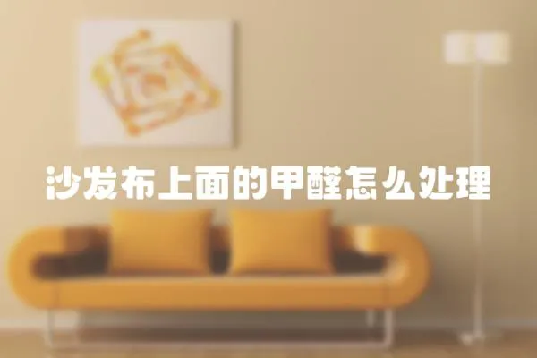 沙發(fā)布上面的甲醛怎么處理