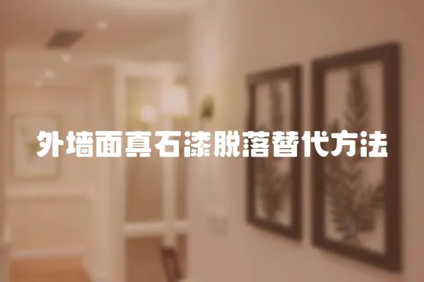 外墻面真石漆脫落替代方法