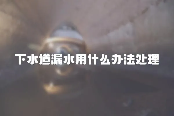 下水道漏水用什么辦法處理