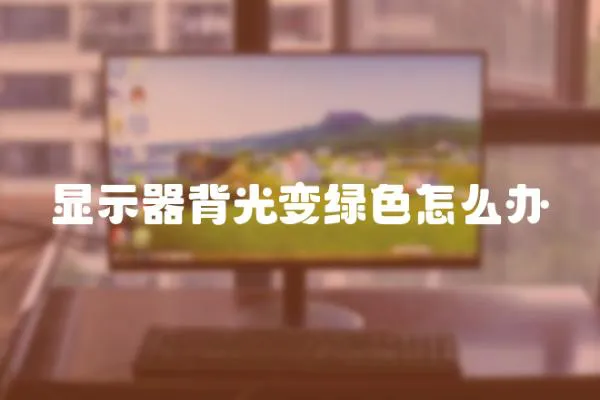 顯示器背光變綠色怎么辦