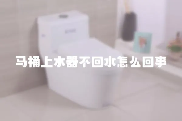 马桶上水器不回水怎么回事