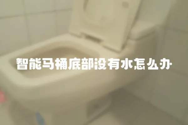 智能馬桶底部沒有水怎么辦