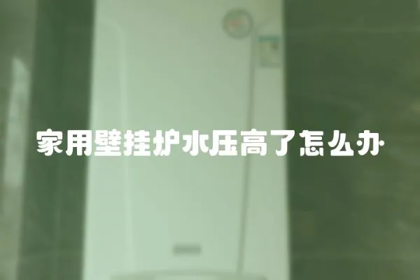 家用壁掛爐水壓高了怎么辦