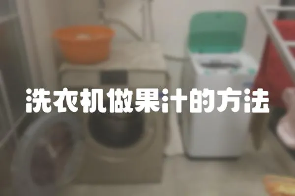 洗衣機做果汁的方法