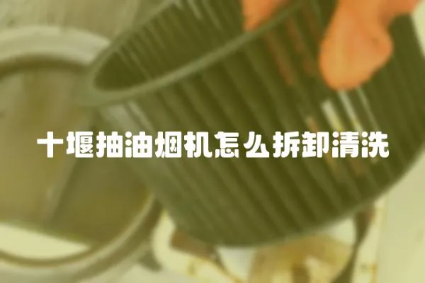 十堰抽油煙機怎么拆卸清洗