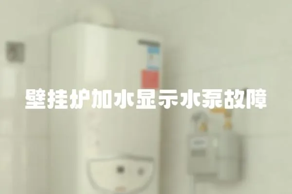 壁掛爐加水顯示水泵故障