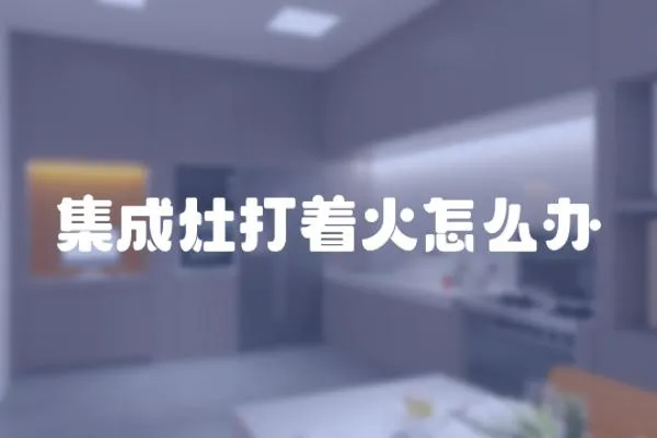集成灶打著火怎么辦