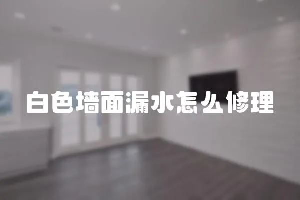 白色墻面漏水怎么修理