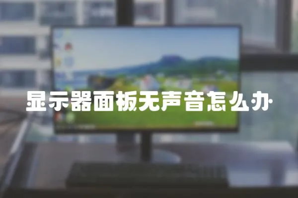 顯示器面板無聲音怎么辦