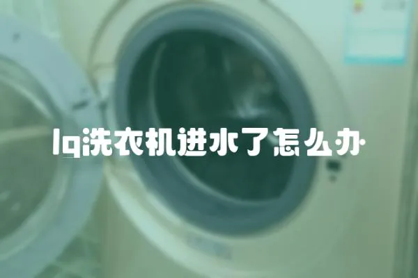 lg洗衣機進水了怎么辦