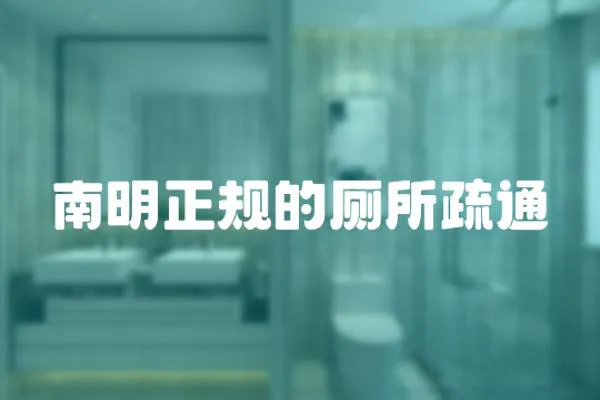南明正規的廁所疏通