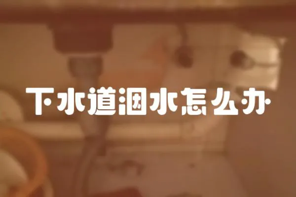 下水道洇水怎么辦