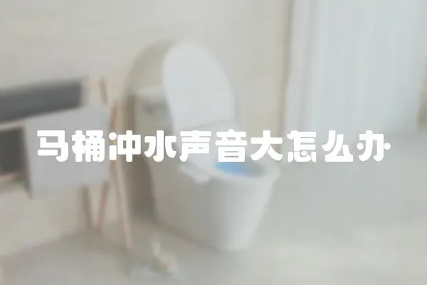 马桶冲水声音大怎么办