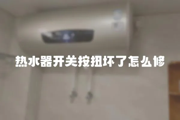 熱水器開關按扭壞了怎么修