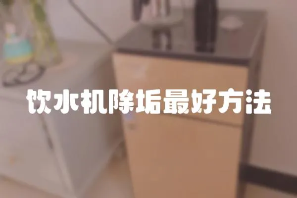 飲水機除垢最好方法