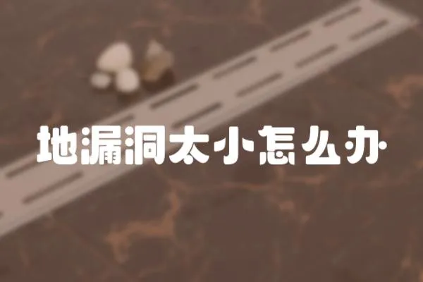 地漏洞太小怎么辦