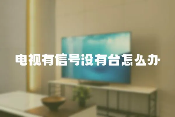 電視有信號(hào)沒有臺(tái)怎么辦