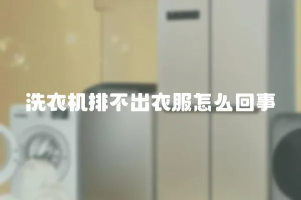洗衣機排不出衣服怎么回事
