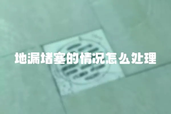 地漏堵塞的情況怎么處理