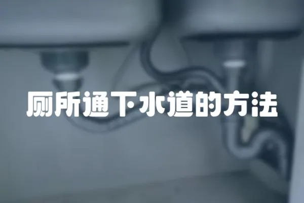 廁所通下水道的方法
