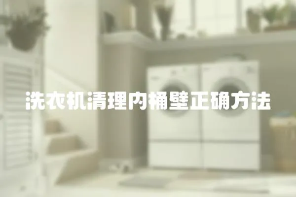 洗衣機清理內桶壁正確方法