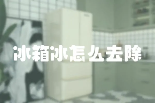 冰箱冰怎么去除