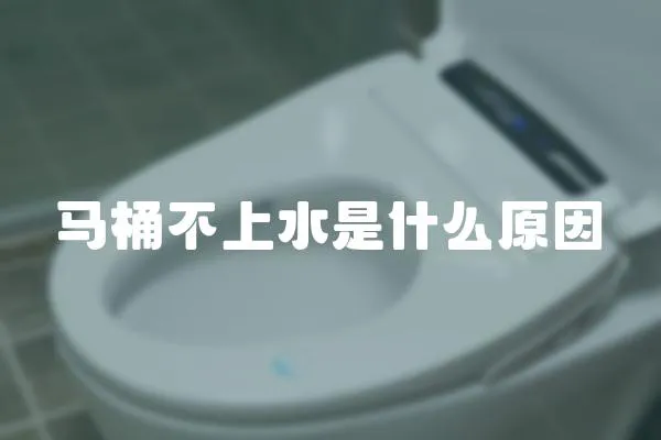 馬桶不上水是什么原因