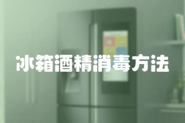 冰箱酒精消毒方法