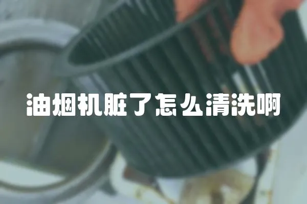 油煙機(jī)臟了怎么清洗啊