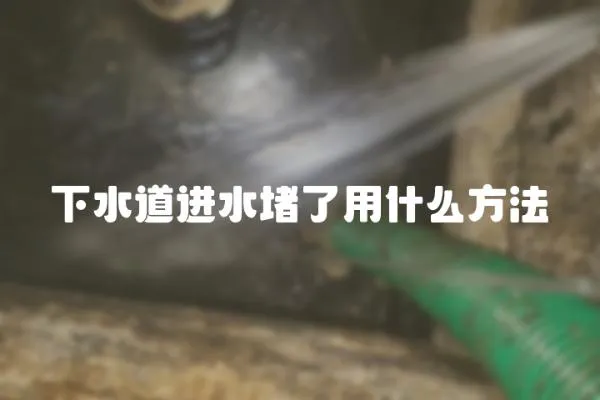 下水道进水堵了用什么方法