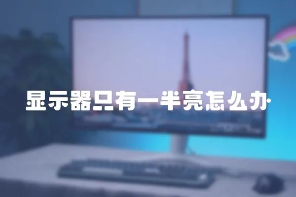 顯示器只有一半亮怎么辦