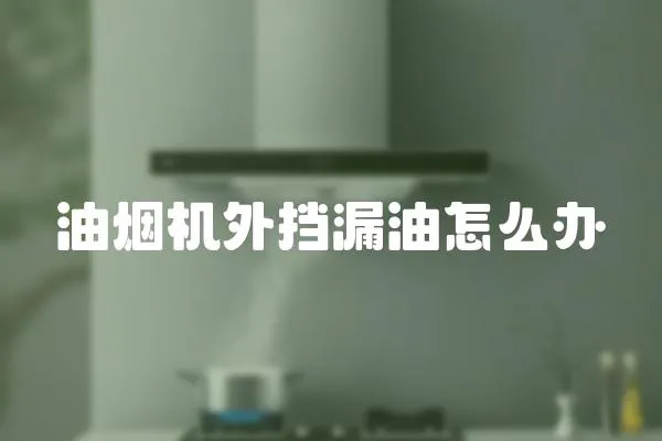 油煙機外擋漏油怎么辦