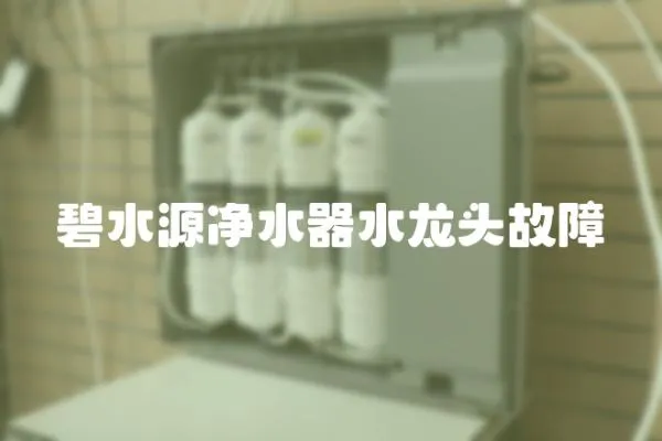 碧水源凈水器水龍頭故障