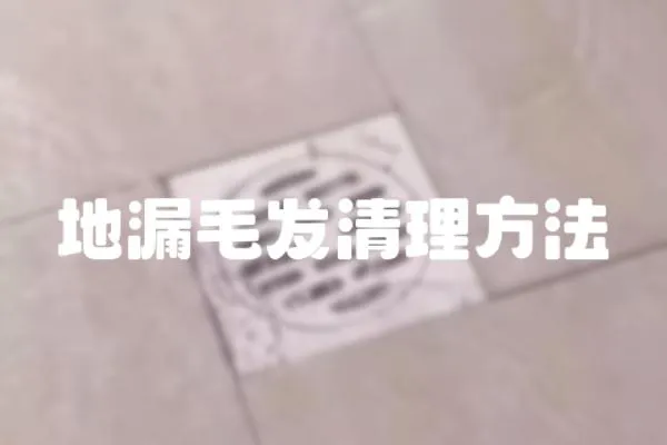 地漏毛發清理方法
