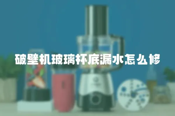 破壁機玻璃杯底漏水怎么修