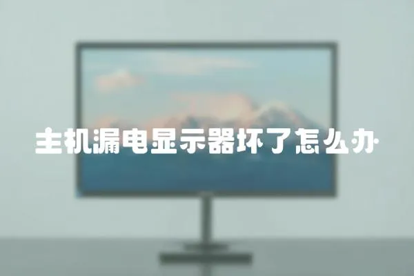 主機漏電顯示器壞了怎么辦