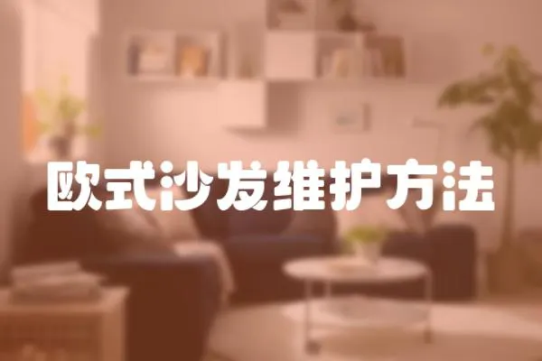 歐式沙發(fā)維護方法